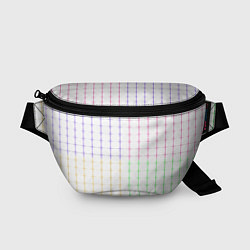 Поясная сумка Color white multicolored stripes, цвет: 3D-принт