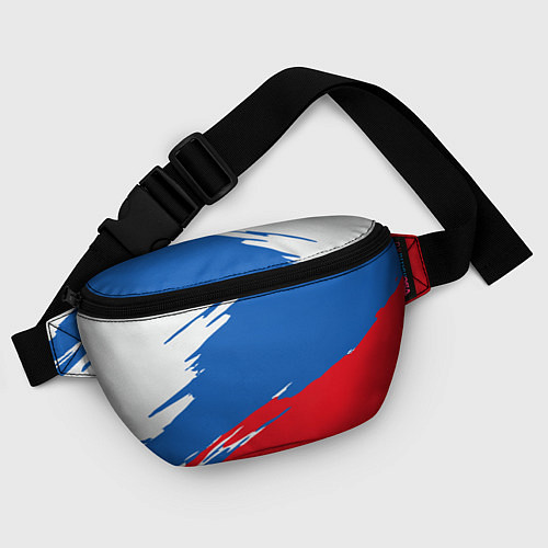 Поясная сумка Белый Синий Красный / 3D-принт – фото 4