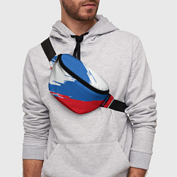 Поясная сумка Белый Синий Красный, цвет: 3D-принт — фото 2