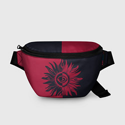 Поясная сумка Солнце красно-синее, цвет: 3D-принт