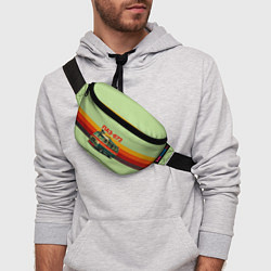 Поясная сумка Ретро автобус ПАЗ-672 поп-арт, цвет: 3D-принт — фото 2