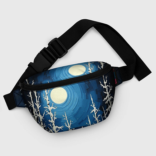 Поясная сумка Полнолуние и берёзы акрилом / 3D-принт – фото 4