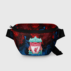 Поясная сумка Liverpool огненный дым текстура, цвет: 3D-принт
