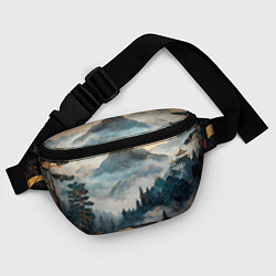 Поясная сумка Японские горы и туман, цвет: 3D-принт — фото 2