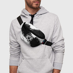 Поясная сумка Borussia черно белые полосы, цвет: 3D-принт — фото 2