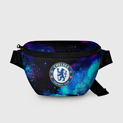 Поясная сумка Челси неоновый космос, цвет: 3D-принт