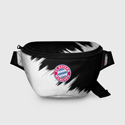 Поясная сумка Бавария Мюнхен черно белые штрихи