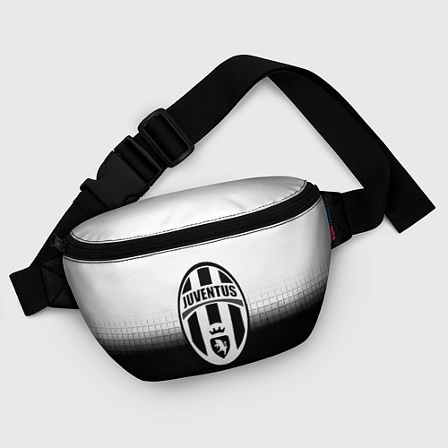 Поясная сумка Juventus черно белая геометрия / 3D-принт – фото 4