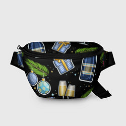Поясная сумка Новогодний вайб, цвет: 3D-принт