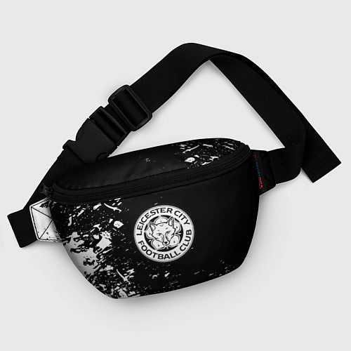 Поясная сумка Лестер сити краски белые / 3D-принт – фото 4