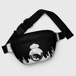 Поясная сумка Реал Мадрид огонь белый, цвет: 3D-принт — фото 2
