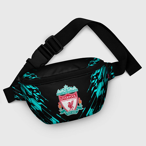 Поясная сумка Ливерпуль неон геометрия / 3D-принт – фото 4