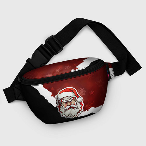 Поясная сумка Злой дед мороз красный и черный / 3D-принт – фото 4