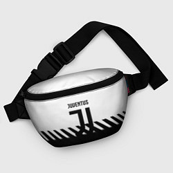 Поясная сумка Ювентус полосы геометрия линии, цвет: 3D-принт — фото 2