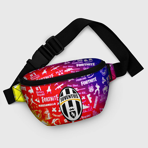 Поясная сумка Фортнайт ювентус градиент / 3D-принт – фото 4