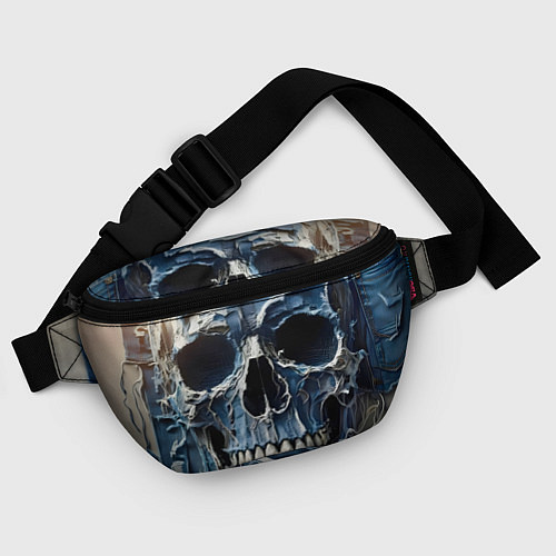 Поясная сумка Denim skull - ai art fantasy / 3D-принт – фото 4