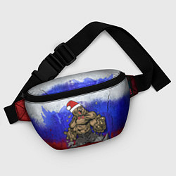 Поясная сумка Новогодний медведь РФ, цвет: 3D-принт — фото 2