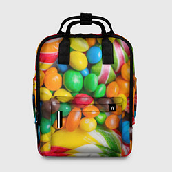 Рюкзак женский Сладкие конфетки, цвет: 3D-принт