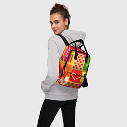 Рюкзак женский Осенний паттерн, цвет: 3D-принт — фото 2