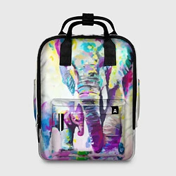 Рюкзак женский Акварельные слоны, цвет: 3D-принт