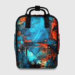 Рюкзак женский Потёртые пятна красок, цвет: 3D-принт