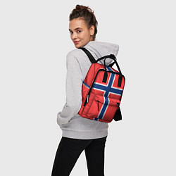 Рюкзак женский Флаг Норвегии, цвет: 3D-принт — фото 2