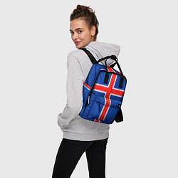 Рюкзак женский Флаг Исландии, цвет: 3D-принт — фото 2