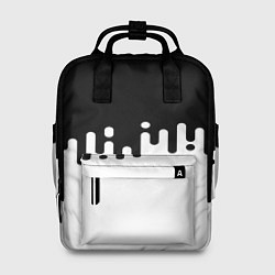 Рюкзак женский Чёрно-белый узор, цвет: 3D-принт