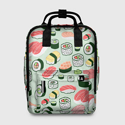 Рюкзак женский Любитель суши, цвет: 3D-принт