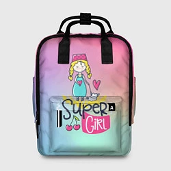 Рюкзак женский SUPER GIRL, цвет: 3D-принт