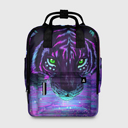 Рюкзак женский Неоновый тигр, цвет: 3D-принт
