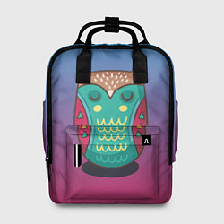 Рюкзак женский Мудрая сова, цвет: 3D-принт