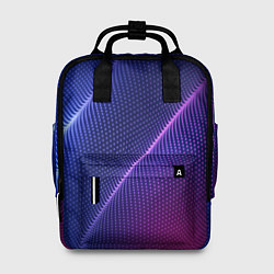 Рюкзак женский Фиолетово 3d волны 2020, цвет: 3D-принт