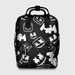 Рюкзак женский Marshmello ЧБ, цвет: 3D-принт