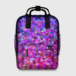 Рюкзак женский Треугольники мозаика пиксели, цвет: 3D-принт