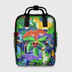 Рюкзак женский Текстура Холст Сафари, цвет: 3D-принт