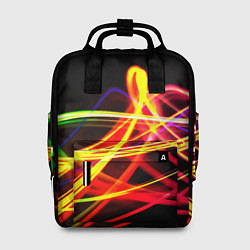 Рюкзак женский АБСТРАКТНЫЕ ЛУЧИ, цвет: 3D-принт
