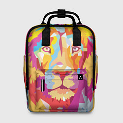 Рюкзак женский Акварельный лев, цвет: 3D-принт