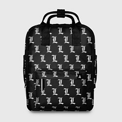 Рюкзак женский Эл паттерн черный, цвет: 3D-принт