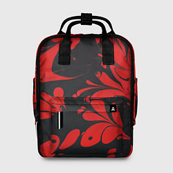 Рюкзак женский Красный Мрамор, цвет: 3D-принт