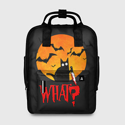 Рюкзак женский What Cat Halloween, цвет: 3D-принт
