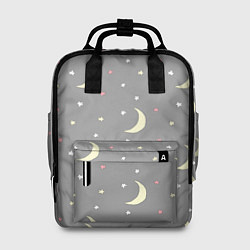Рюкзак женский Луна и звезды, цвет: 3D-принт