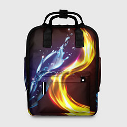 Рюкзак женский ОГОНЬ И ВОДА, цвет: 3D-принт