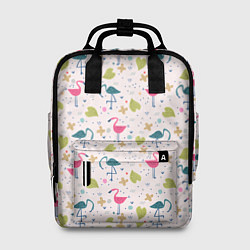 Рюкзак женский Фламинго в тропиках, цвет: 3D-принт