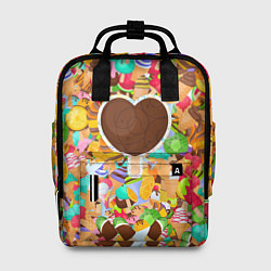 Рюкзак женский Шоколадное Cердце, цвет: 3D-принт