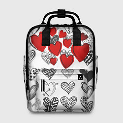 Рюкзак женский Сердца, цвет: 3D-принт