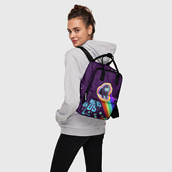 Рюкзак женский AMONG US neon rainbow, цвет: 3D-принт — фото 2