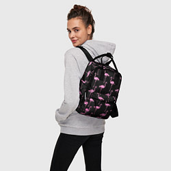 Рюкзак женский Фламинго Чёрная, цвет: 3D-принт — фото 2