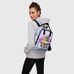 Рюкзак женский Грустный Котик, цвет: 3D-принт — фото 2