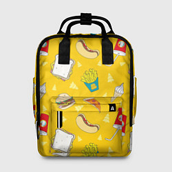 Рюкзак женский Фастфуд, цвет: 3D-принт